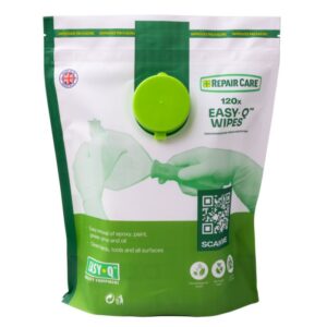 Die Reinigungstücher EASY•Q™ Wipes von Repair Care haben eine neue praktische Verpackung für mehr Komfort beim Gebrauch.